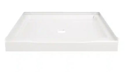 Classic 500 36 in. L x 36 in. W Alcove Shower Pan Base with Center Drain in High Gloss White
)