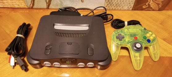 Nintendo 64 with accessories