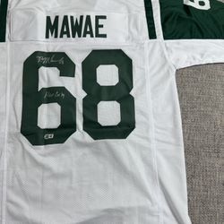 Kevin Mawae Signed Autograph Custom Jersey - Beckett Coa - New York Jets