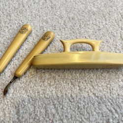 Antique Vintage Nail Vanity Manicure 3 piece Set Celluloid