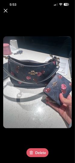 Cherry Coach Purse and Wallet