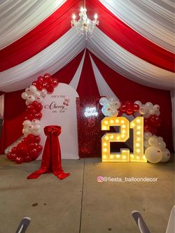 Bow balloon backdrop