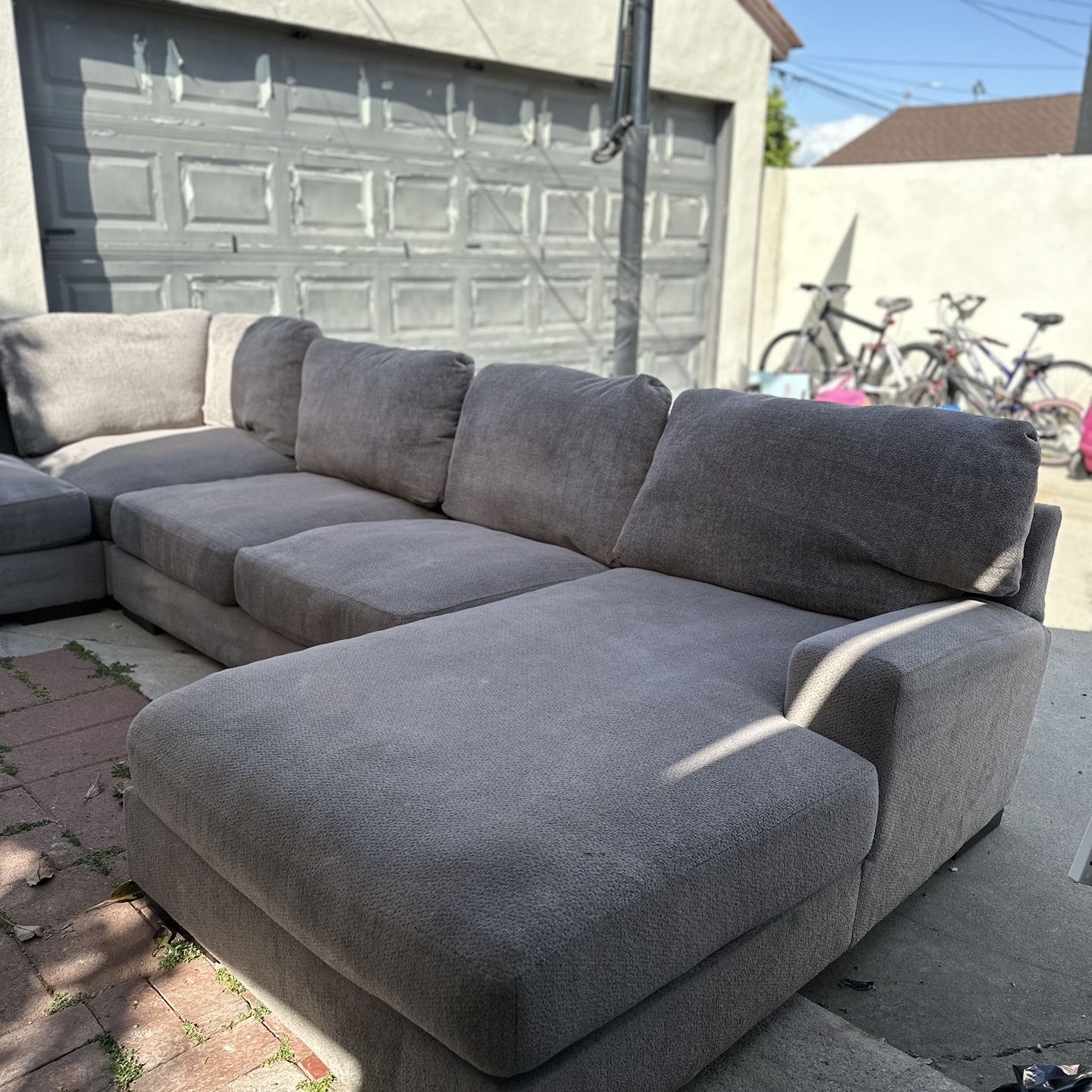 Large Couch (ASHLEYS) Sectional Sofa Grey