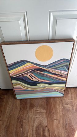 Framed Canvas Wall Art 20x24. Like new