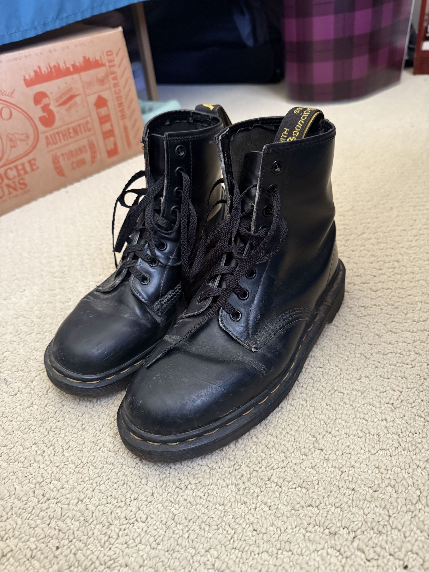 Dr Martens black lace up boots