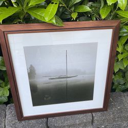 On The Mooring  By Michael Kahn. Sailboat Print