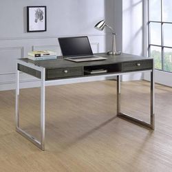 Sleek Modern Desk With Chrome Legs!  Lowest Prices Ever!