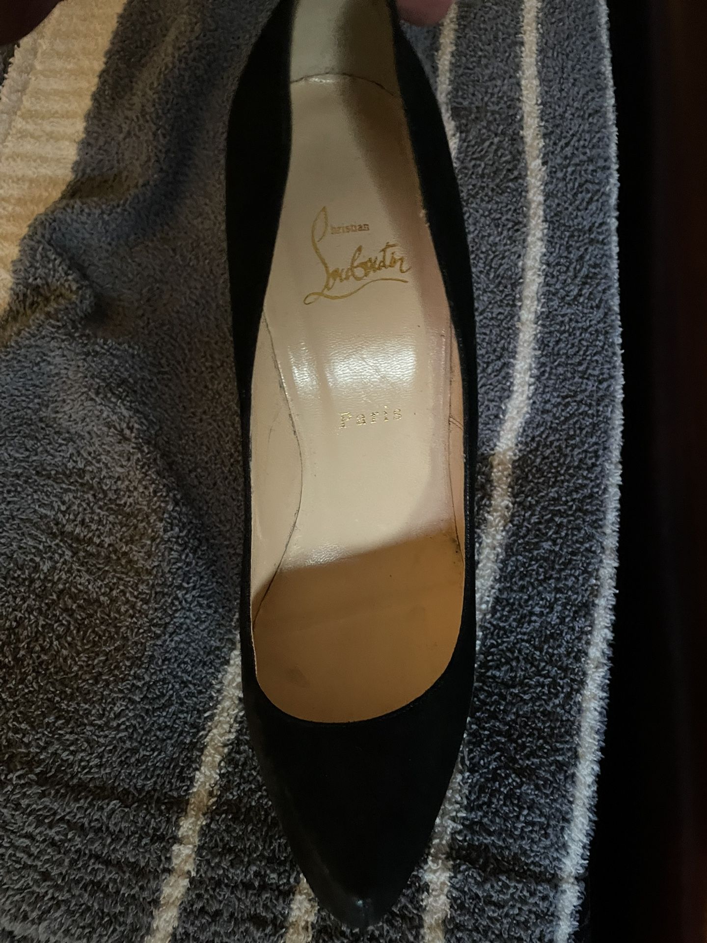 CL Paris Black Suede Platform 