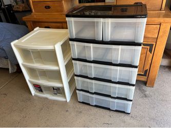 Storage tower/ drawers - $25 for the white one, $30 for the other