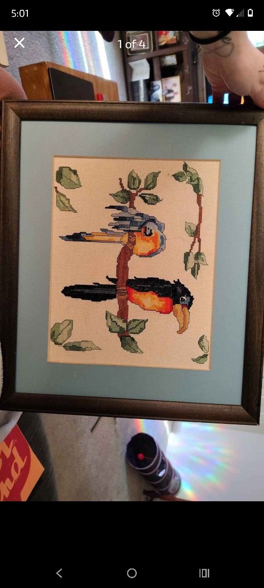 Crewel Embroidery Picture