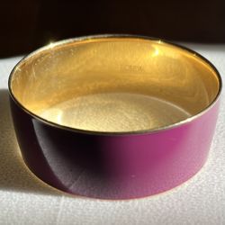 JCrew Purple Enamel Goldtoned Bangle