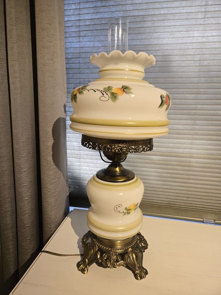 Vintage Hurricane Style Table Lamp