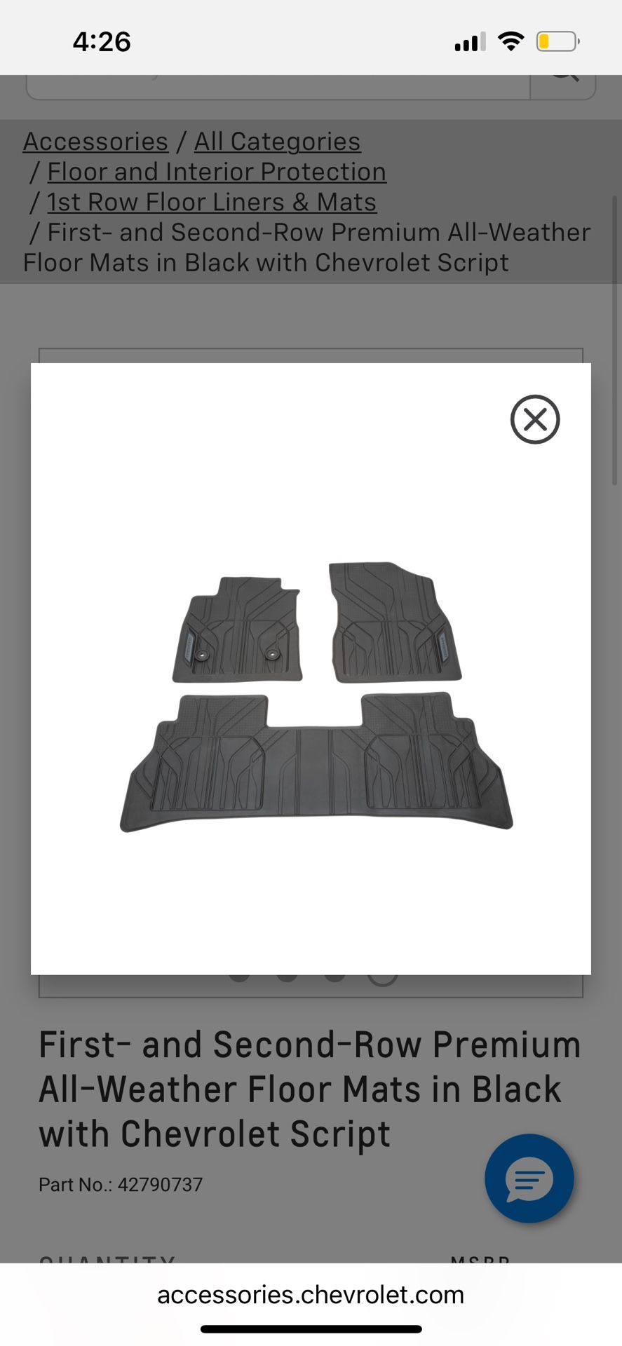 2024 Chevy Trax Floor Mats
