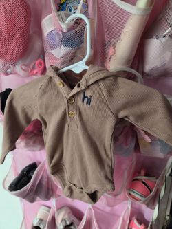 Baby Ribbed Henley Romper with Hood
