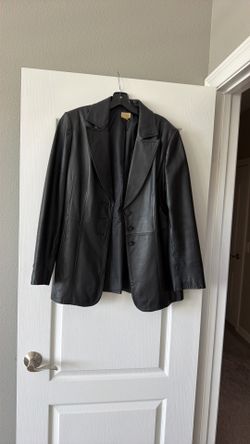 Black leather jacket