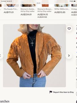 Women Suede Jacket size Mo