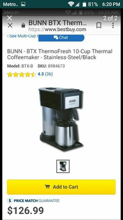 Bunn BTX Thermal Carafe Coffee Brewer