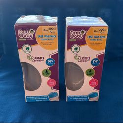 (2) BeeBaby Ease Wide Neck Feeding Bottle 300ml – 2 Pack
