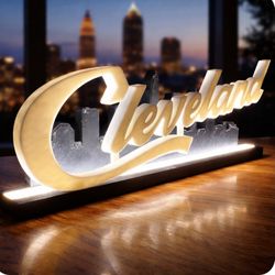 New Cleveland Sign. Lights Up Sign. 9.5x3