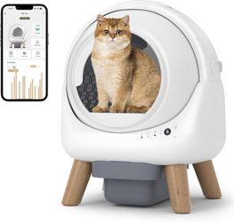 Self Cleaning Litter Box,Automatic Cat Litter Box for Multiple Cats,Robot with APP Control,Dual Safety Protection,Odor-Free Waste Disposal Includes Tr