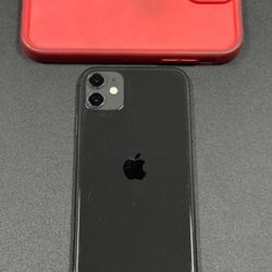 Apple iPhone 11 A2111 64GB Black Unlocked Red Case