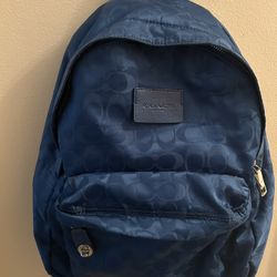 Royal Blue Coach Backpack 