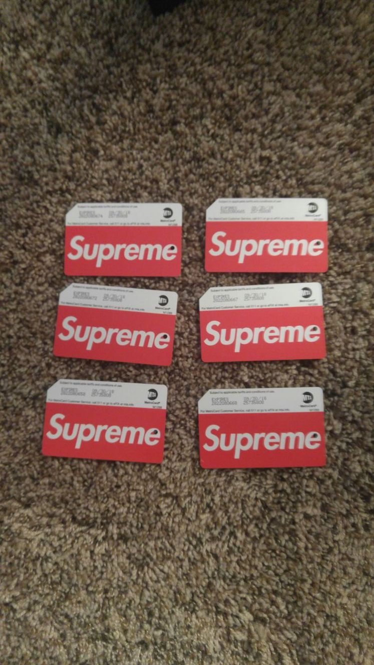 Supreme metro cards