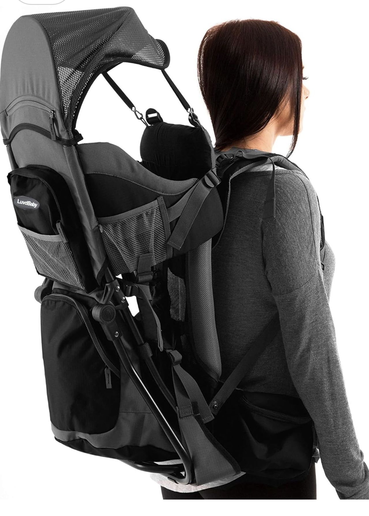 Hiking Baby Carrier Backpack - Comfortable Baby Backpack Carrier - Toddler Hiking Backpack Carrier - Child Carrier Backpack System with Diaper Change 