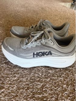 HOKA Men's Bondi 9 Running Shoes Grey/Grey Mens 9.5