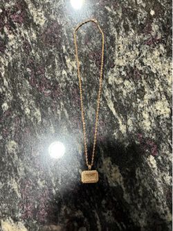 Gold rope chain with last supper pendant