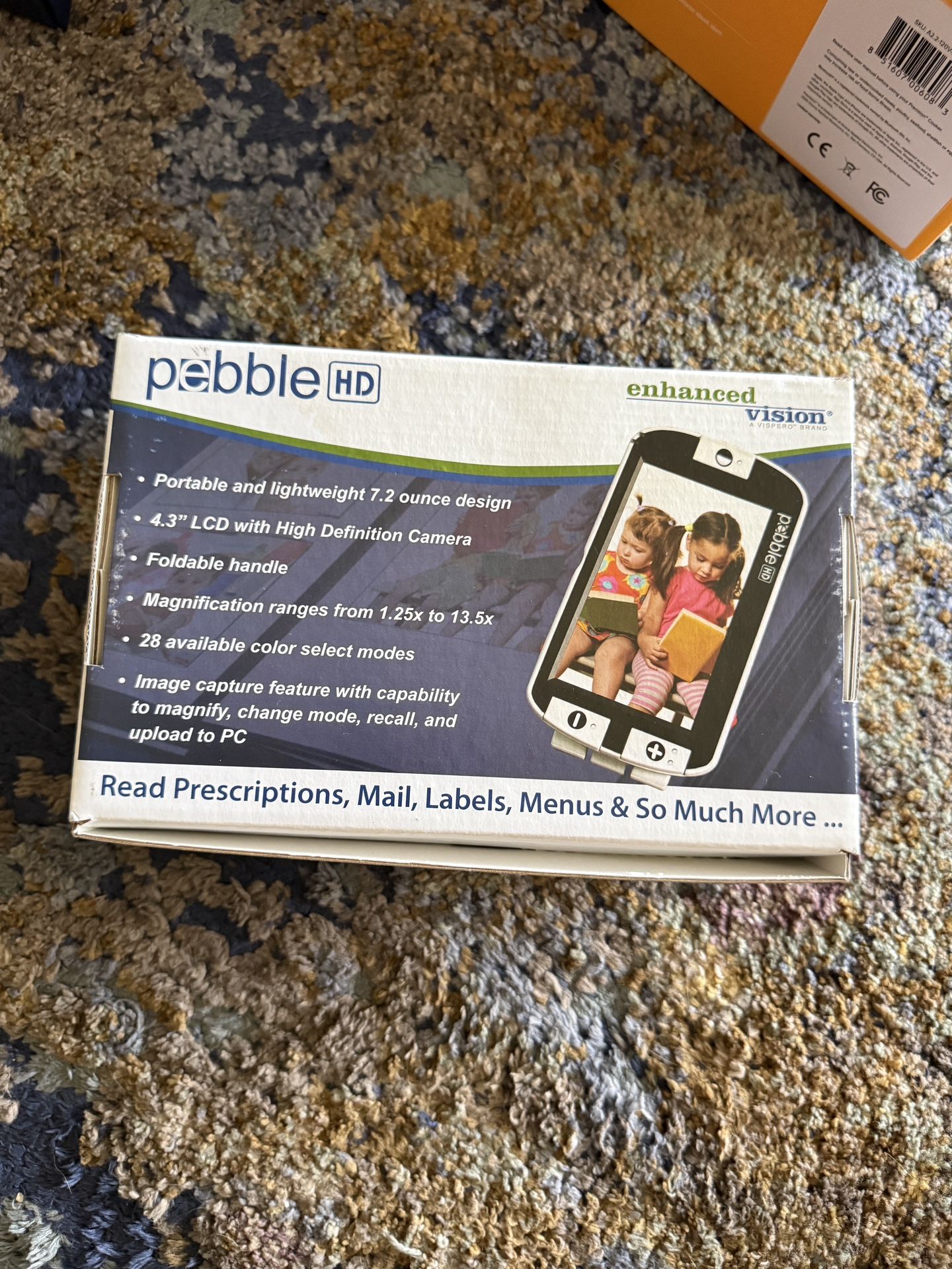 Enhanced Vision Pebble Portable Video Magnifier - 4.3" Viewing Screen