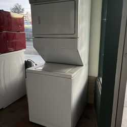 Whirlpool Stacked Washer And Electric Dryer Used 