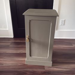 Grey and Gold End Table - Wood