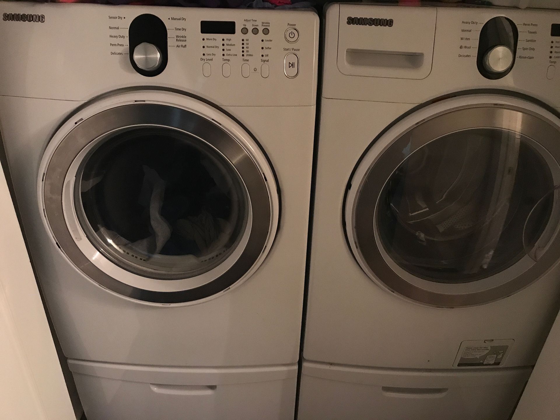 Samsung front load washer and dryer set