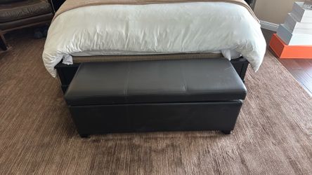 Brown storage couch
