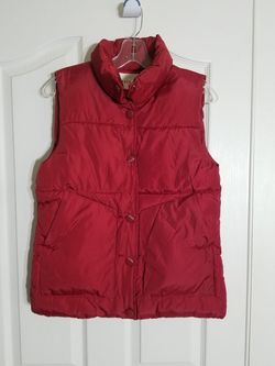 New red vest sizes available s,m,l
