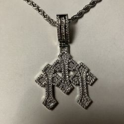 Chrome Hearts 3 Cross Necklace 
