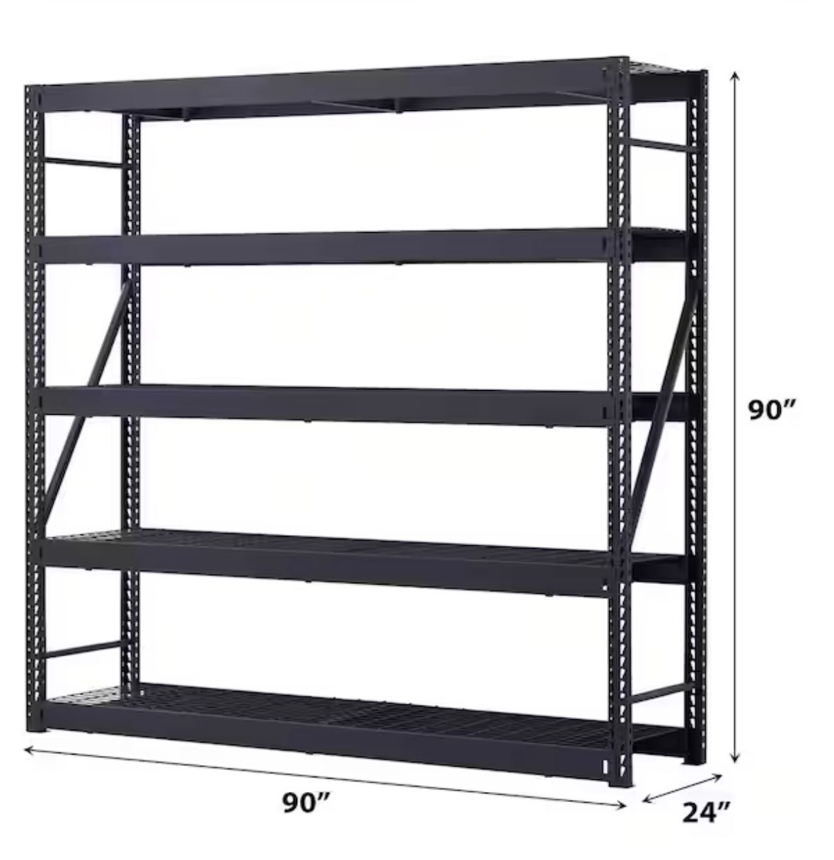 Husky Metal 5 Garage Shelves 90x90x24