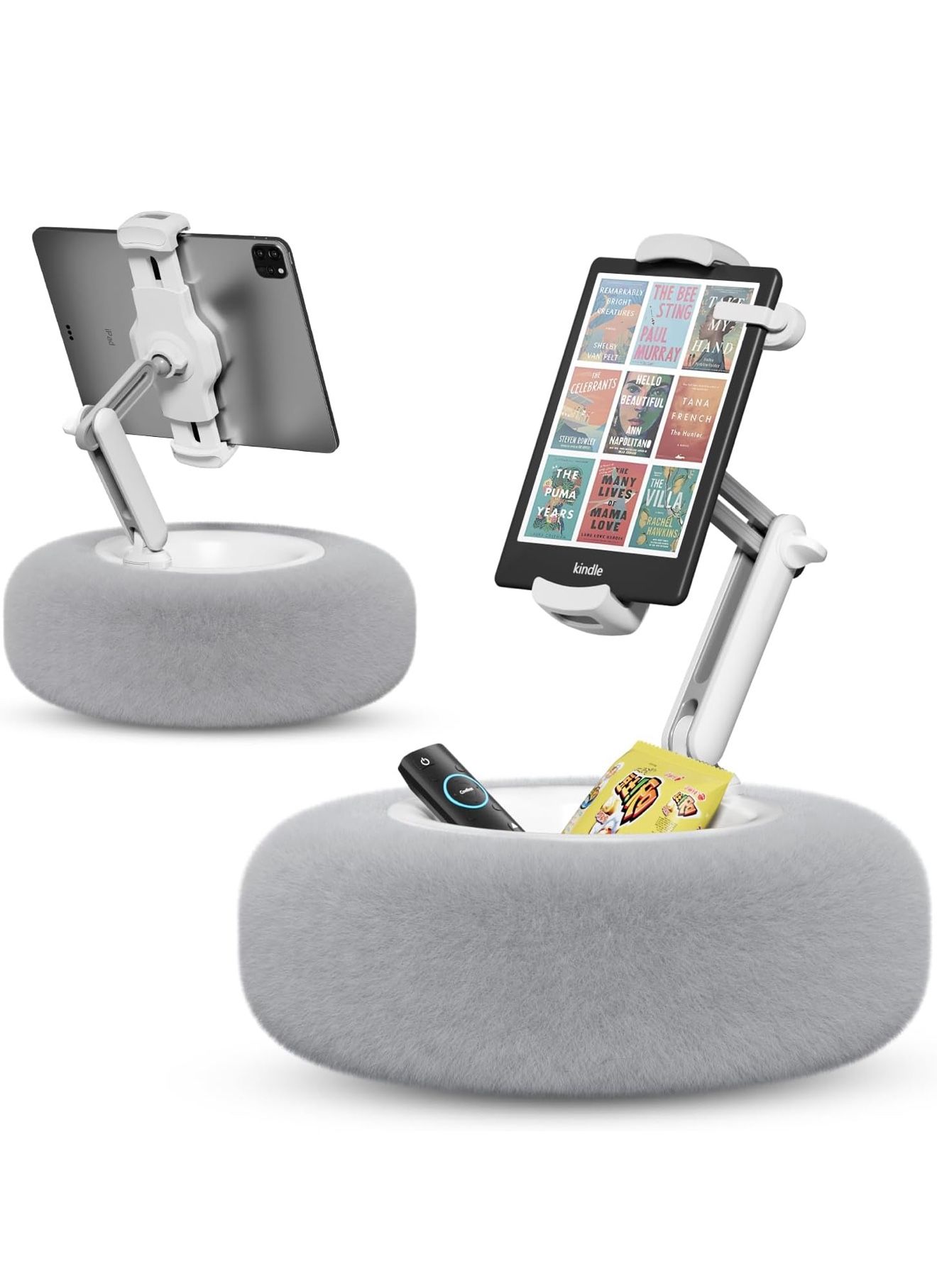 Tablet pillows down for reading iPhone holder comes in pink and gray