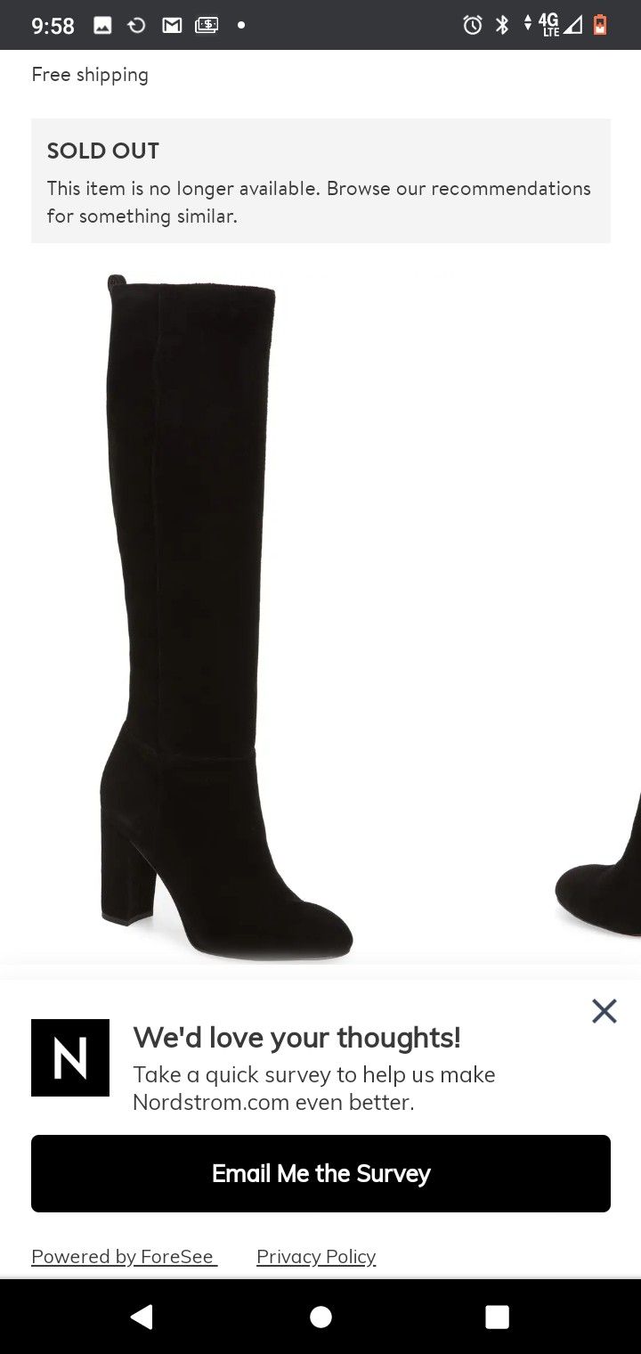 Sam Edelman Caprice Suede Knee-High Boot 9.5