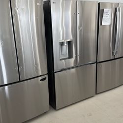 24 cu. ft. Counter Depth MAX Zero Clearance 3-Door French Door Refrigerator with Craft Ice in PrintProof Stainless Steel