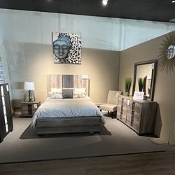 Grey 4PC Queen Bedroom Set