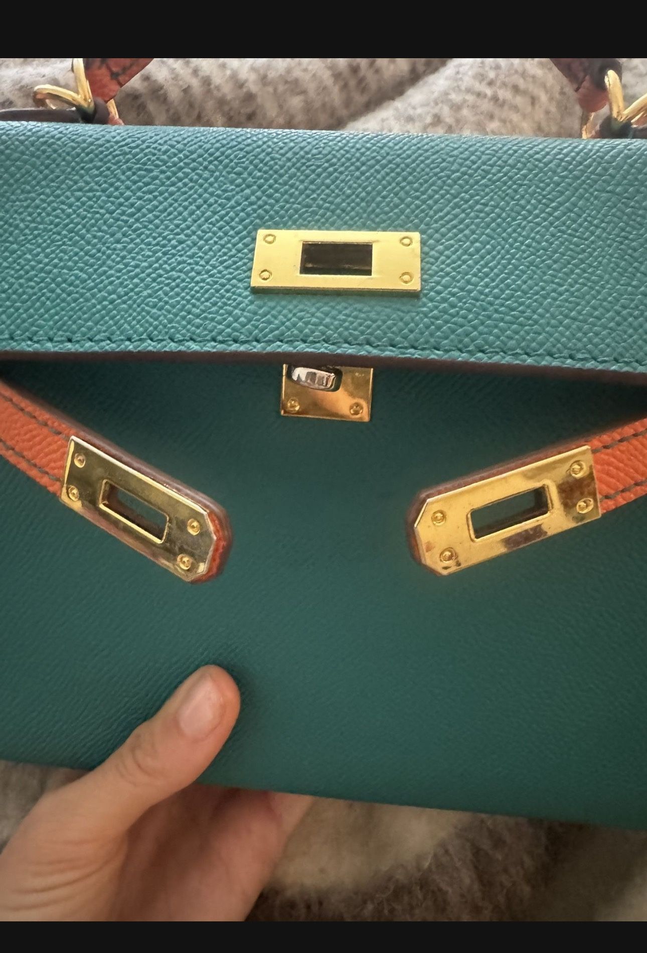 Bag Blue Hermes Kelli