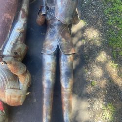 Statue Medieval Knight Armour  5' 4" Foot Aluminum Life Size Standing Sword