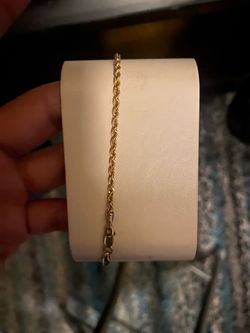 Gold Rope Chain Bracelet 14k