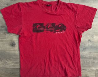 Vintage Quicksilver T-shirt logo tee Y2K Streetwear large faded 2000s vtg