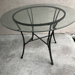Glass Table And Four Chairs