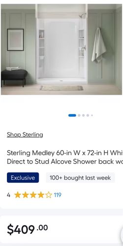 Sterling 60x72 just wall panel