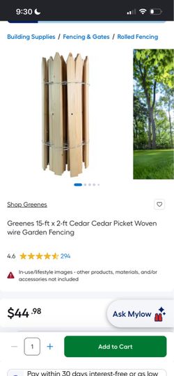 Wooden Picket Woven Wire Garden Fencing