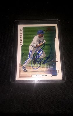 Kansas City royals mark Quinn autograph card